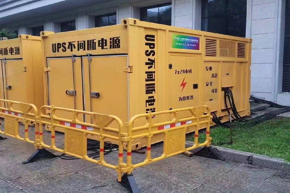 腾冲发电机租赁施工现场