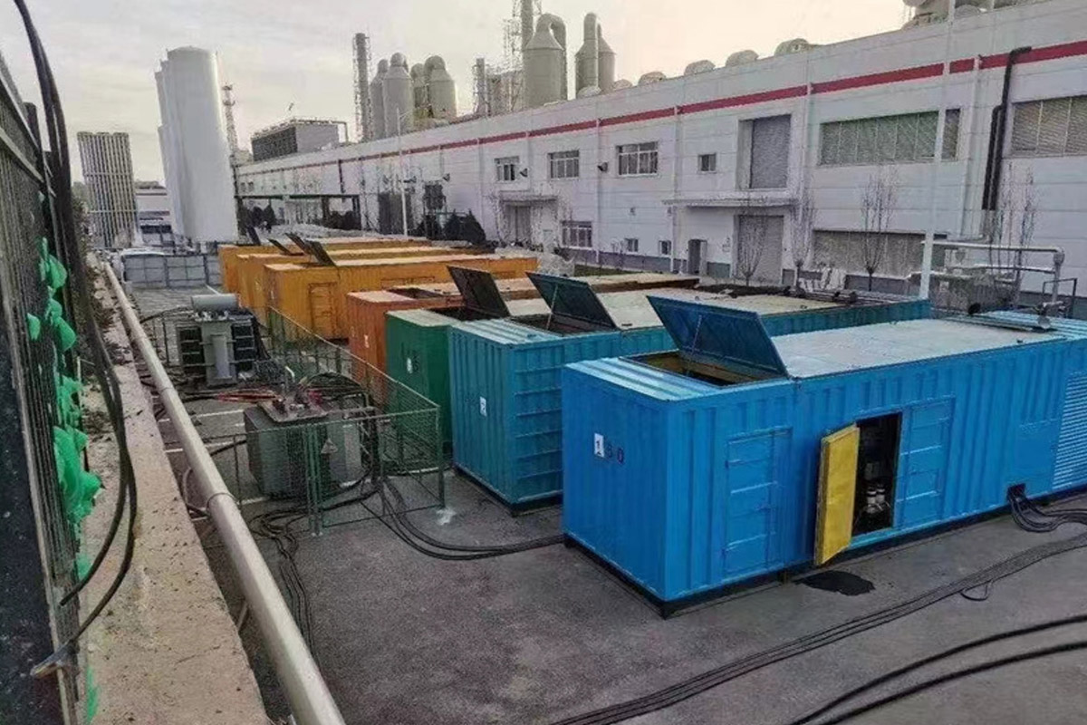 腾冲发电机租赁施工现场